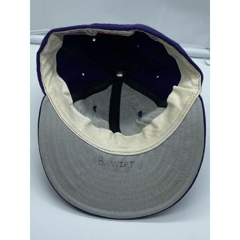 Salem Avalanche Purple Cap Hat Fitted 6 7/8 New Era 5950 Youth Wool Minor League
